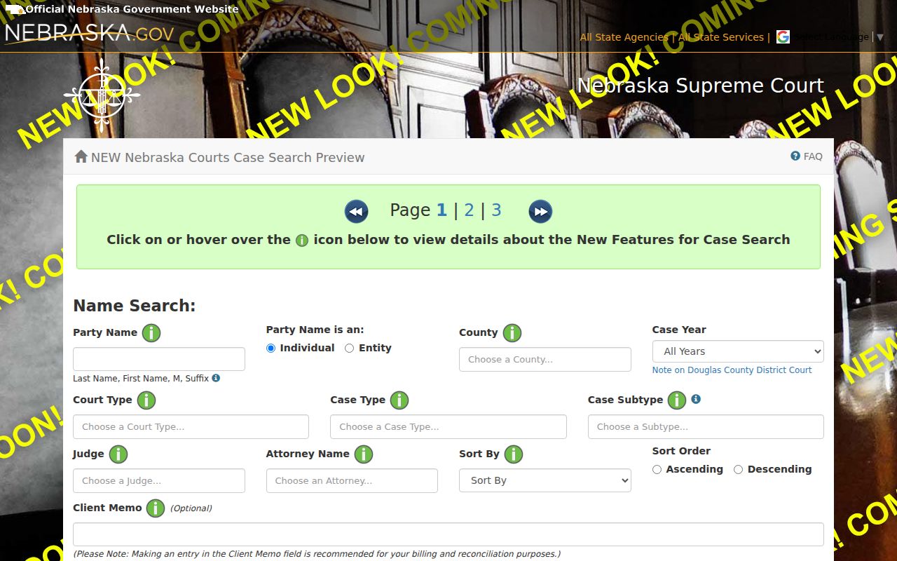 Thomas County case search official JUSTICE field preview